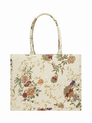 FLORAL JACQUARD TOTE BAG