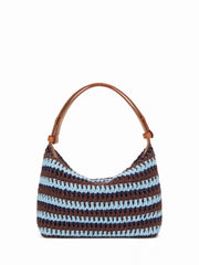 STRIPED CROCHET SHOULDER BAG