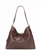 BOWKNOT CRINKLED FAUX LEATHER TOTE BAG