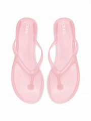 ROUND TOE FLIP-FLOP JELLY SHOES