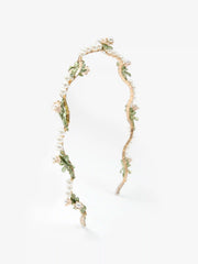 CORSAGES & FAUX PEARL TWINED METALLIC HEADBAND