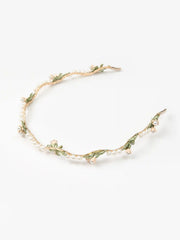 CORSAGES & FAUX PEARL TWINED METALLIC HEADBAND