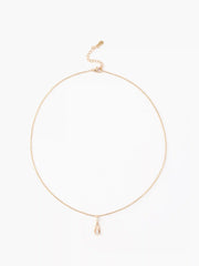 Water Drop Rhinestone Pendant Necklace