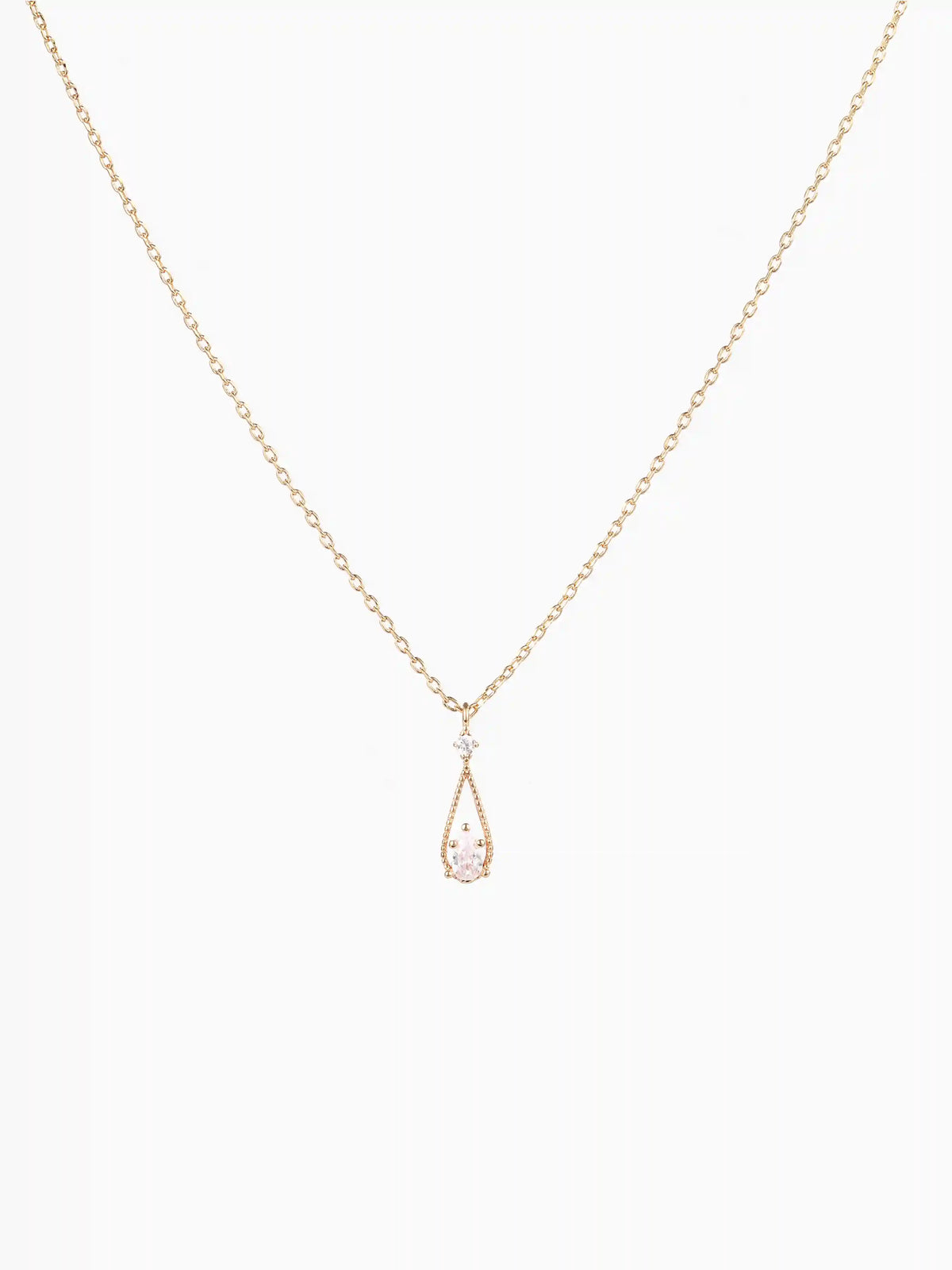 Water Drop Rhinestone Pendant Necklace