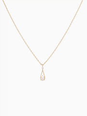 Water Drop Rhinestone Pendant Necklace
