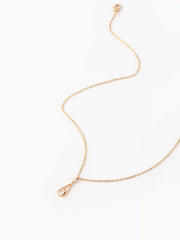 Water Drop Rhinestone Pendant Necklace