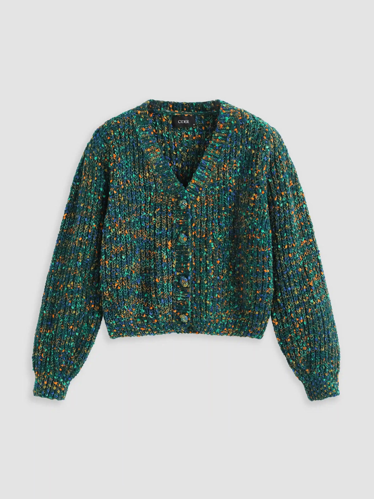 Colorful V-neck Knit Cardigan