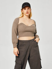 Two-Piece Tube Top & Cardigan Curve & Plus