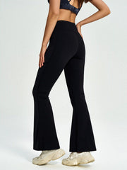 High Waist Solid Flared Leggings
