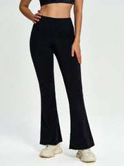 High Waist Solid Flared Leggings