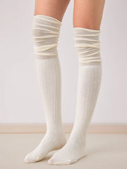 Solid Over The Knee Socks