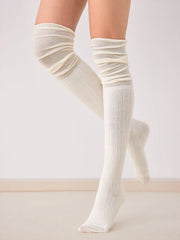 Solid Over The Knee Socks