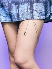 Layered Moon Decor Thigh Chain