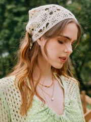 Floral Hollow Out Crochet Hair Band