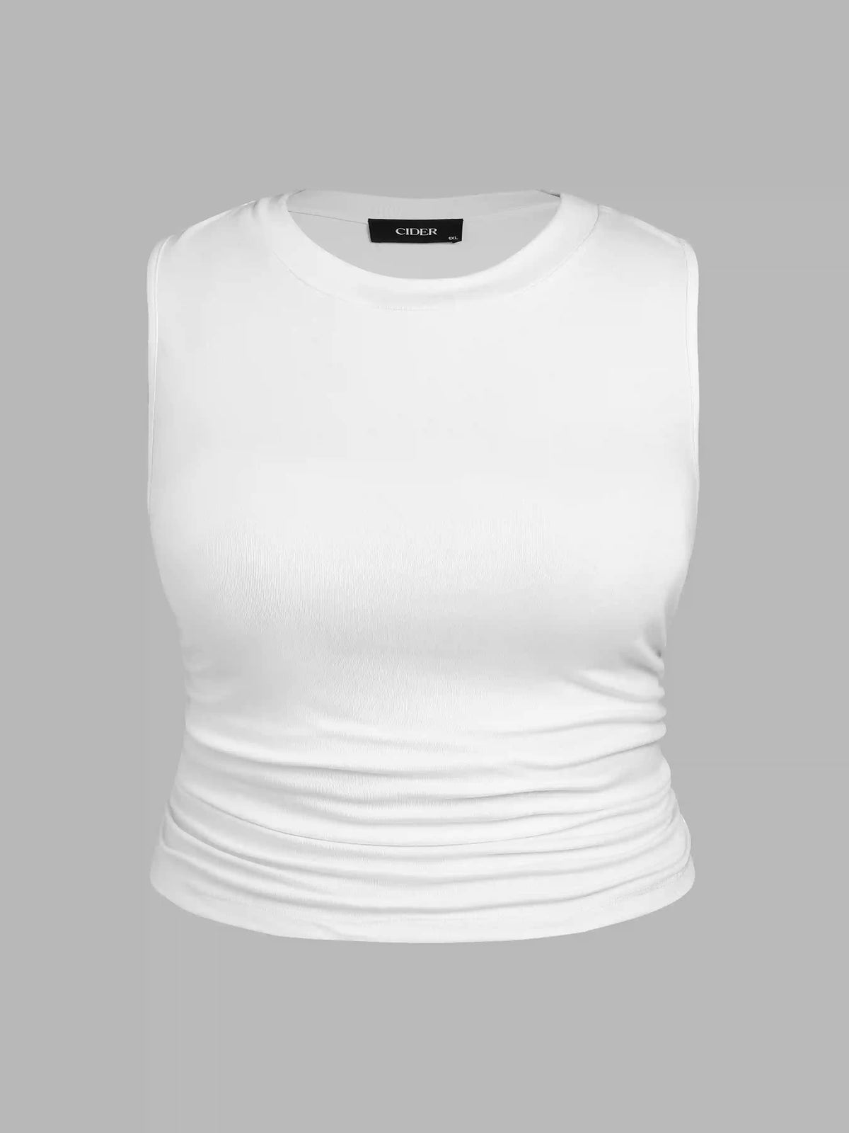 Sleeveless Ruched Crop Top Curve & Plus