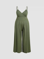 V-neck Cami Wide Leg Jumpsuit Curve & Plus