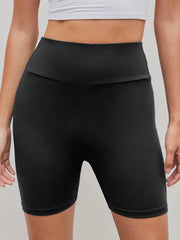 High Waist Knee Length Biker Shorts