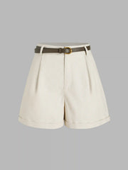 Belted High Waist Trouser Short