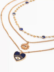 3pcs Eye Charm Decor Necklace