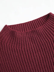 Solid High Neck Knit Vest Curve & Plus