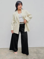 Notched Collar Pocket Blazer Curve & Plus