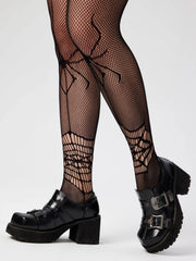 Spiderweb Pattern Fishnet Tights