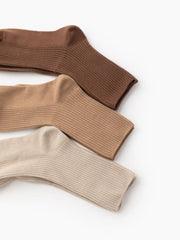 3 Pairs Solid Socks Set