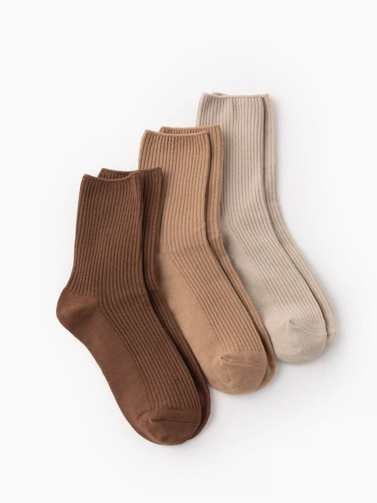 3 Pairs Solid Socks Set