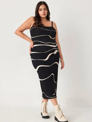 Knit Striped Cami Maxi Dress Curve & Plus