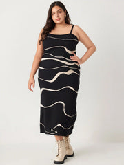 Knit Striped Cami Maxi Dress Curve & Plus