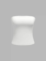 CIDERCONTOUR Double Layered Strapless Solid Tube Top