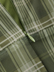 V-neck Check Mini Dress Curve & Plus