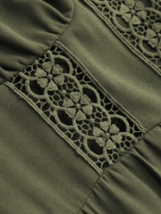 Lace Trim Tiered Cami Maxi Dress