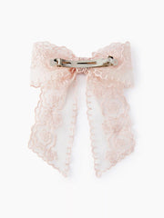 Lace Flower Bowknot Hair Clip