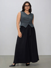 High Rise Bowknot Wide Leg Trousers Curve & Plus