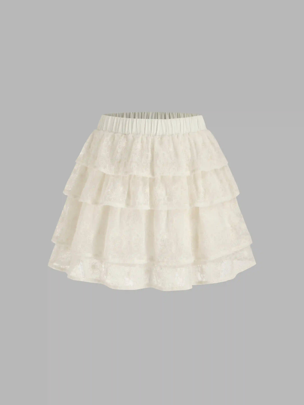 Woven Mid Rise Tiered Mini Skort