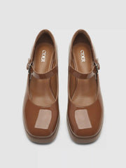 Classic Chunky Heeled Single Band Mary Jane Shoes
