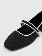 Classic Faux Pearl Mary Jane Ballet Flats