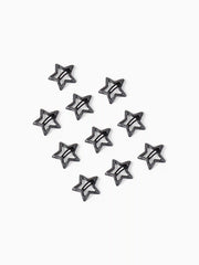 10pcs Glittering Star Shaped Small Hair Clips
