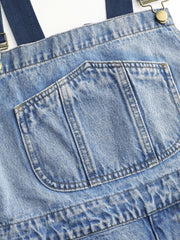 Denim Pocket Wide Leg Jumpsuit Curve & Plus