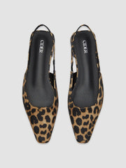 LEOPARD PRINT SLINGBACK FLATS