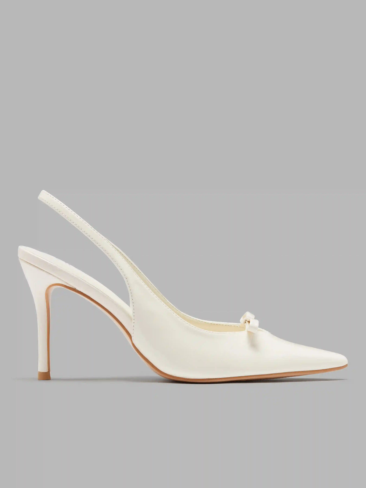 FAUX LEATHER POINTED TOE HEELS