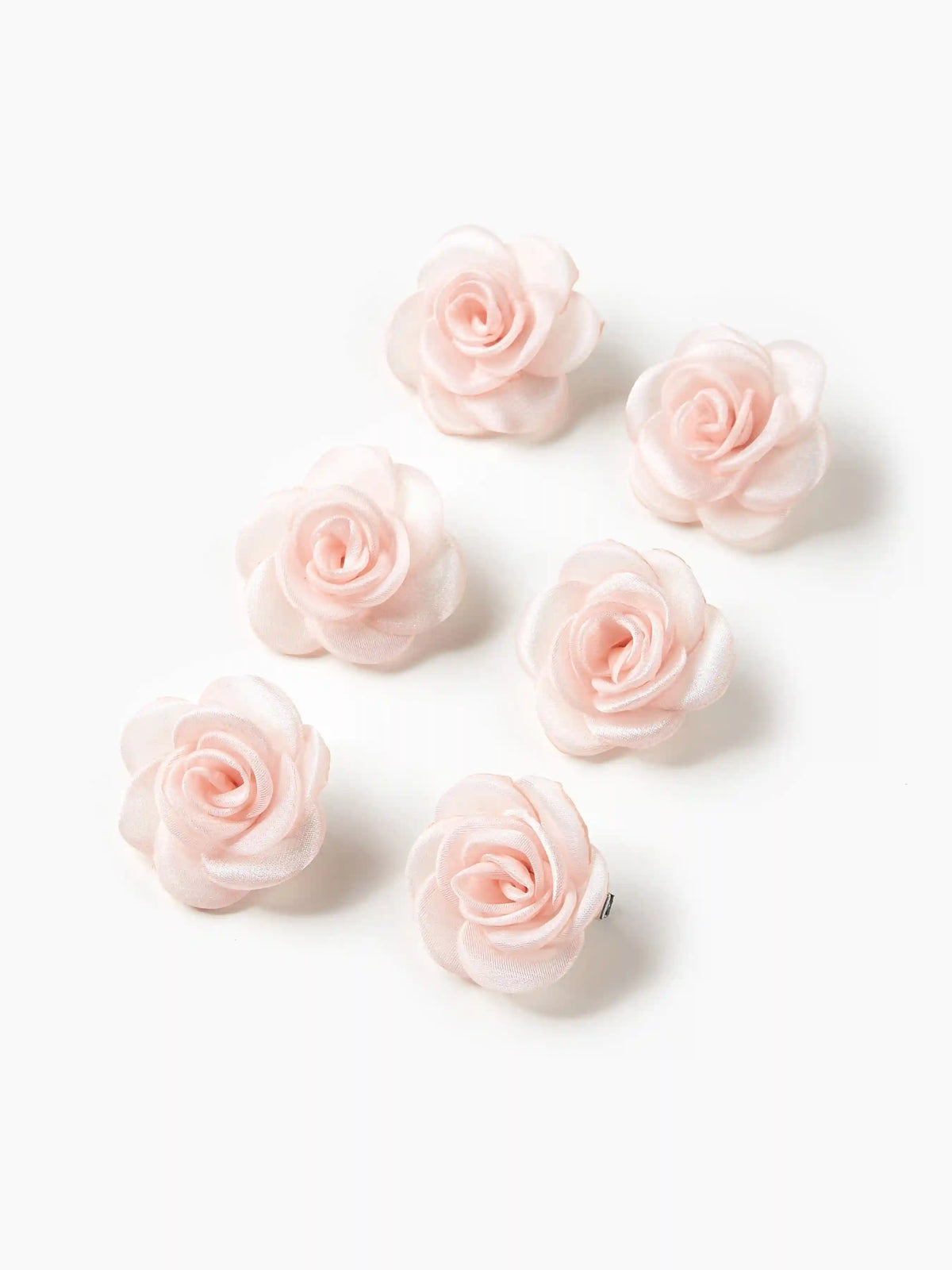 6PCS ROSE HAIR CLIPS