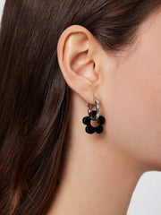 FLOWER HOOP EARRINGS