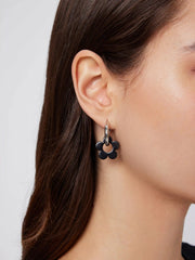 FLOWER HOOP EARRINGS
