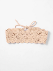 FLORAL KNIT HEADSCARF