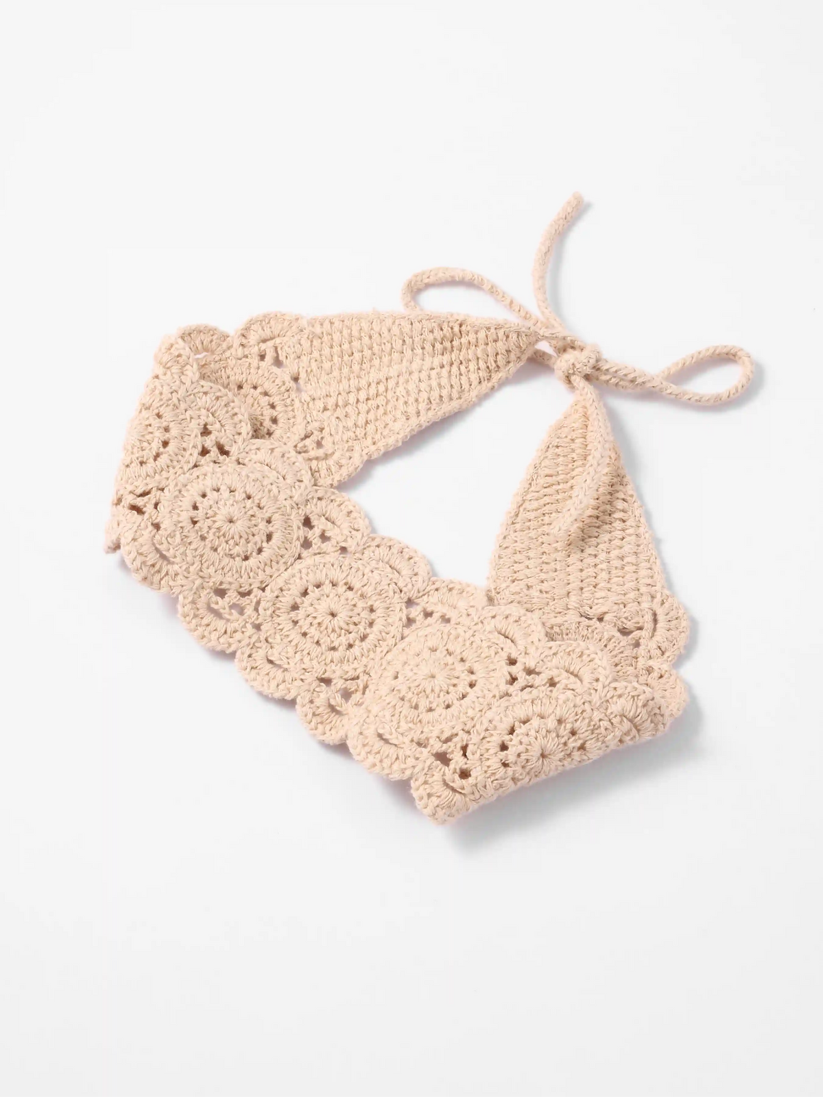 FLORAL KNIT HEADSCARF