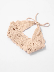 FLORAL KNIT HEADSCARF