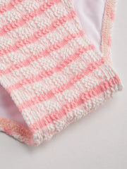 Scoop Neckline Striped Bracelet Cheeky Bikini Set Curve & Plus