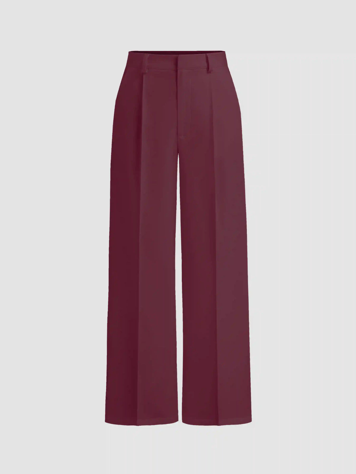 Petite Mid Rise Pleated Straight Leg Pants